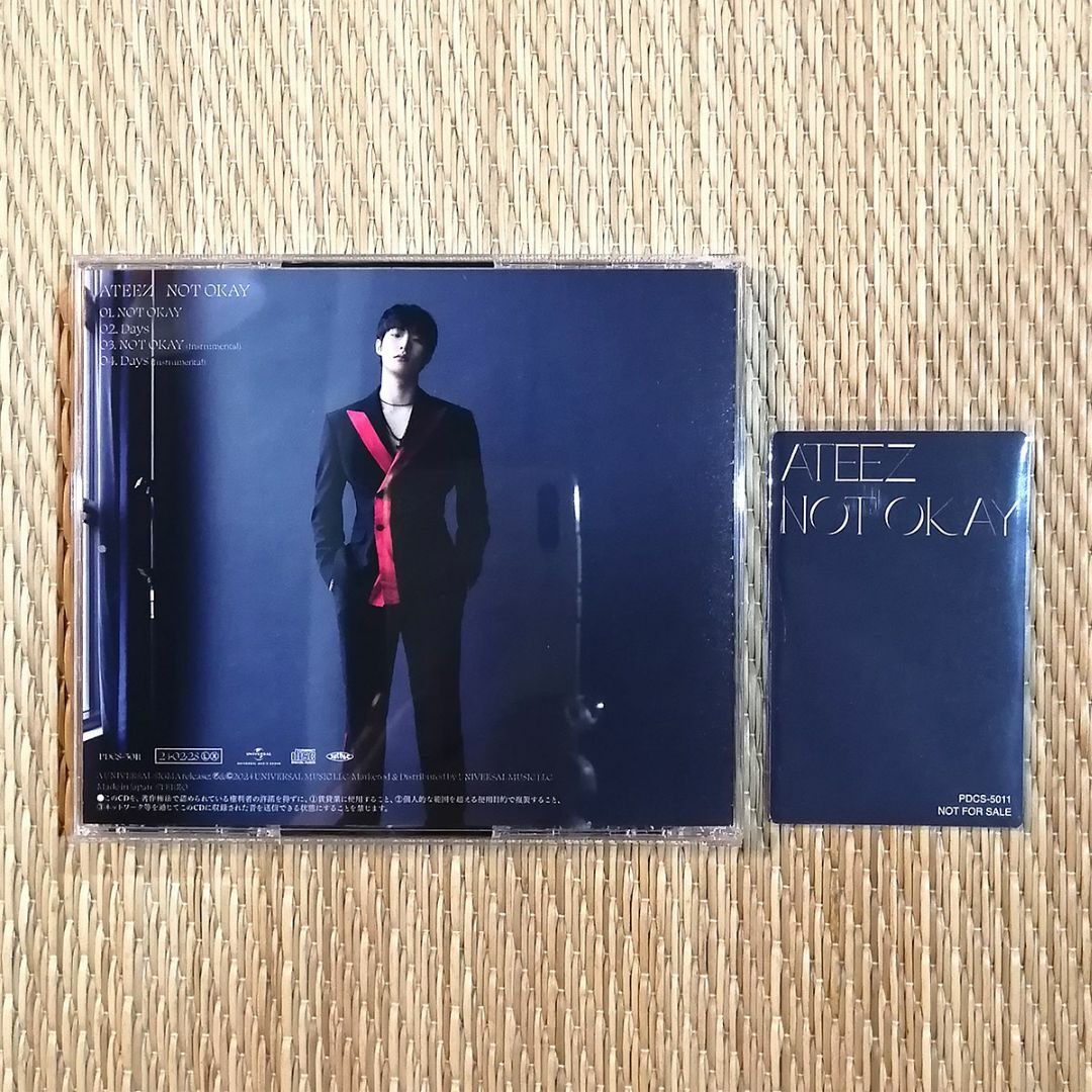 ATEEZ(エイティーズ)の★アルバム ＋ トレカ★ATEEZ アチズ ミンギ ソロ盤 NOT OKAY エンタメ/ホビーのCD(K-POP/アジア)の商品写真