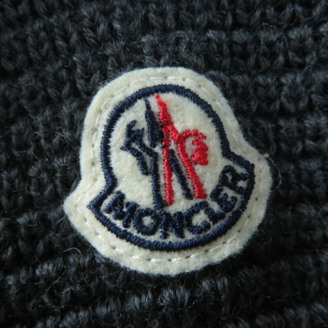 MONCLER(モンクレール)の未使用品☆MONCLER モンクレール MAGLIONE ナイロン ウール ロゴワッペン付 ニット切替 ダウンコート グレー S レディース レディースのジャケット/アウター(ダウンコート)の商品写真