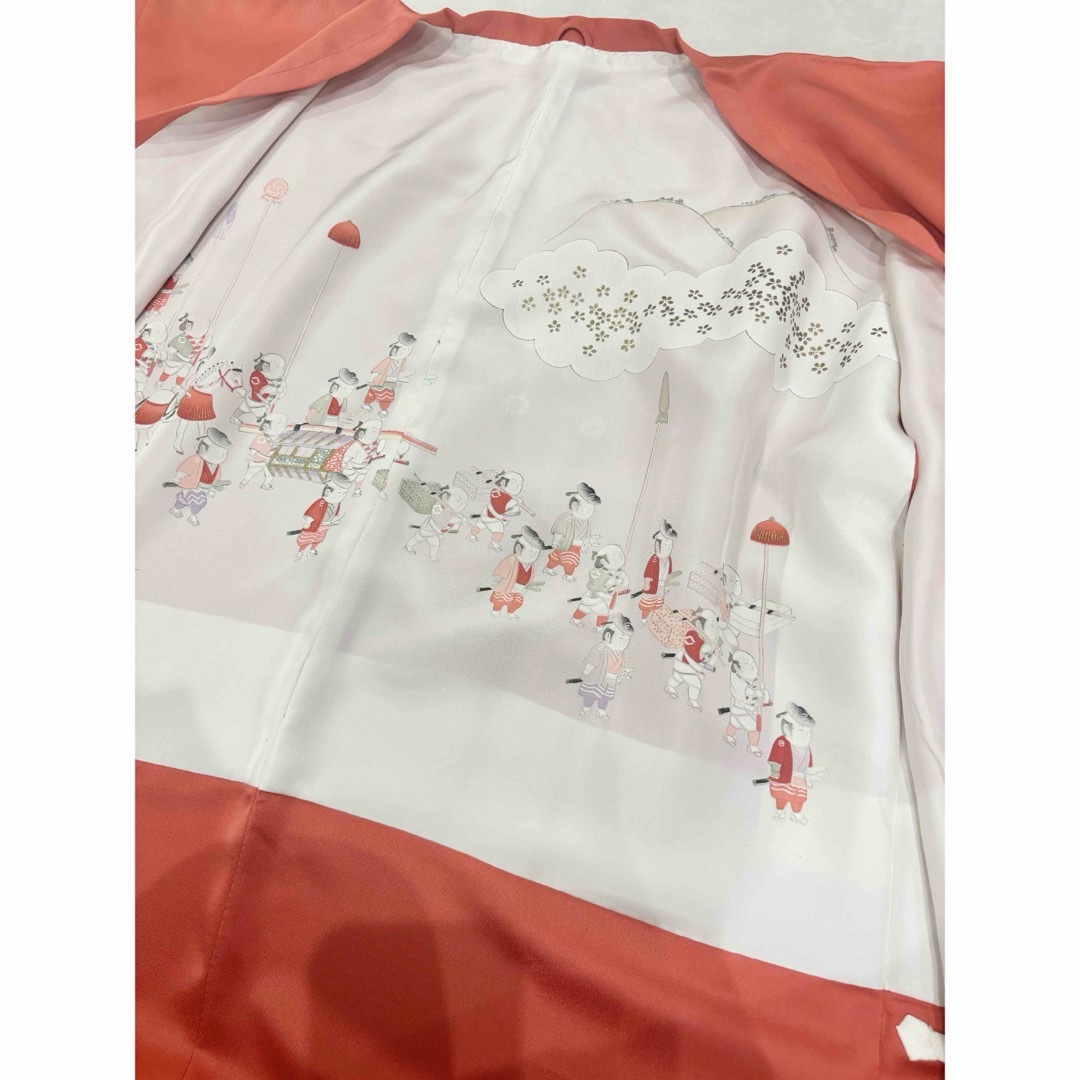 羽織 花 刺繍 道行コート レディースの水着/浴衣(着物)の商品写真