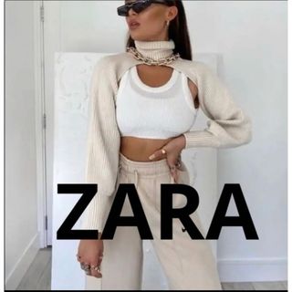 ザラ(ZARA)のZARA アームウォーマー　アイボリー　タートルネック(ニット/セーター)