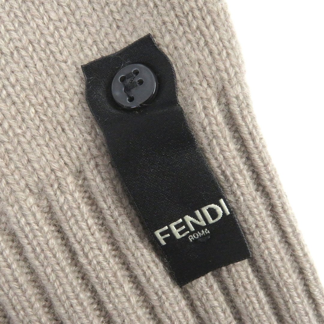 FENDI(フェンディ)の美品□FENDI フェンディ 2019年製 カシミヤ100％ FFロゴ ロングスリーブ 長袖ニット セーター ライトベージュ 50 イタリア製 正規品 メンズ メンズのトップス(ニット/セーター)の商品写真