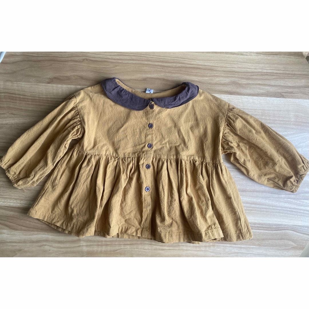 【美品】丸襟ブラウス 海外子供服 90 キッズ/ベビー/マタニティのキッズ服女の子用(90cm~)(ブラウス)の商品写真