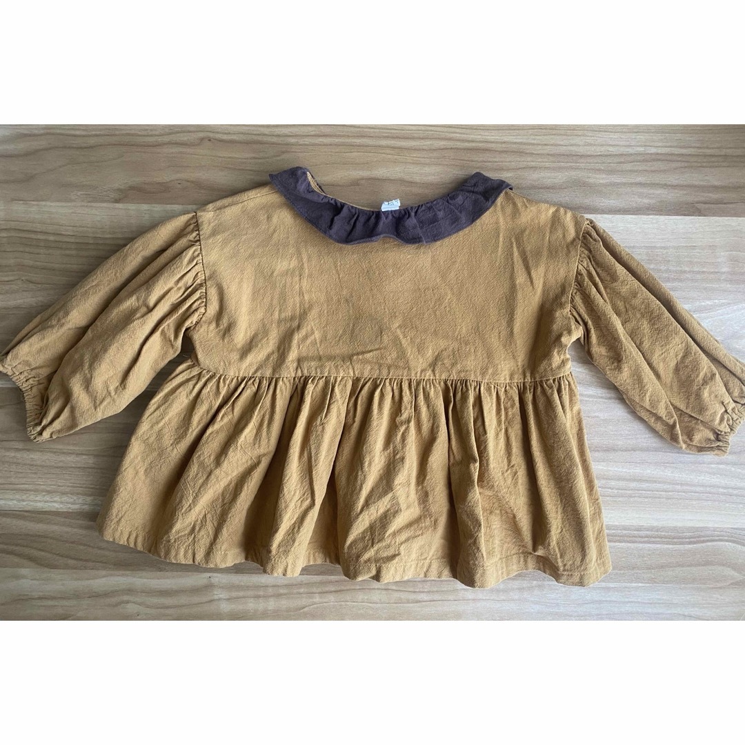 【美品】丸襟ブラウス 海外子供服 90 キッズ/ベビー/マタニティのキッズ服女の子用(90cm~)(ブラウス)の商品写真