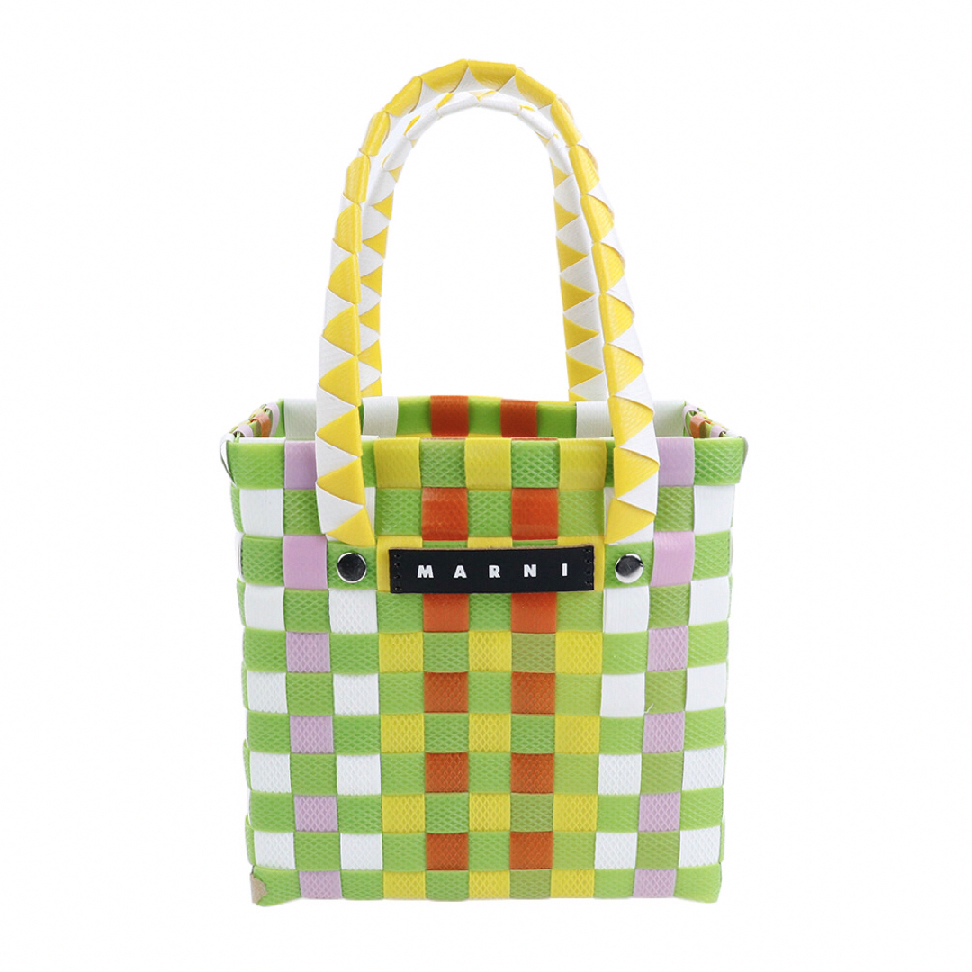 MARNI - マルニ バッグ マイクロバスケット グリーンリーフ ミニバッグ 編み込み 軽量