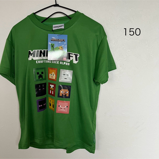 マインクラフト(Minecraft)のMinecraft マイクラ  半袖Tシャツ   サイズ150  グリーン(Tシャツ/カットソー)
