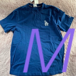 メジャーリーグベースボール(MLB)のM！MLB ドジャース 大谷翔平 半袖 シャツ tシャツ　ブルー　刺繍(Tシャツ/カットソー(半袖/袖なし))