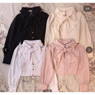 meltie 2way ribbon tie blouse(シャツ/ブラウス(長袖/七分))