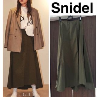 スナイデル(SNIDEL)の定価14,300 円 Snidel スナイデル ミリタリーフレアスカート 美品(ロングスカート)