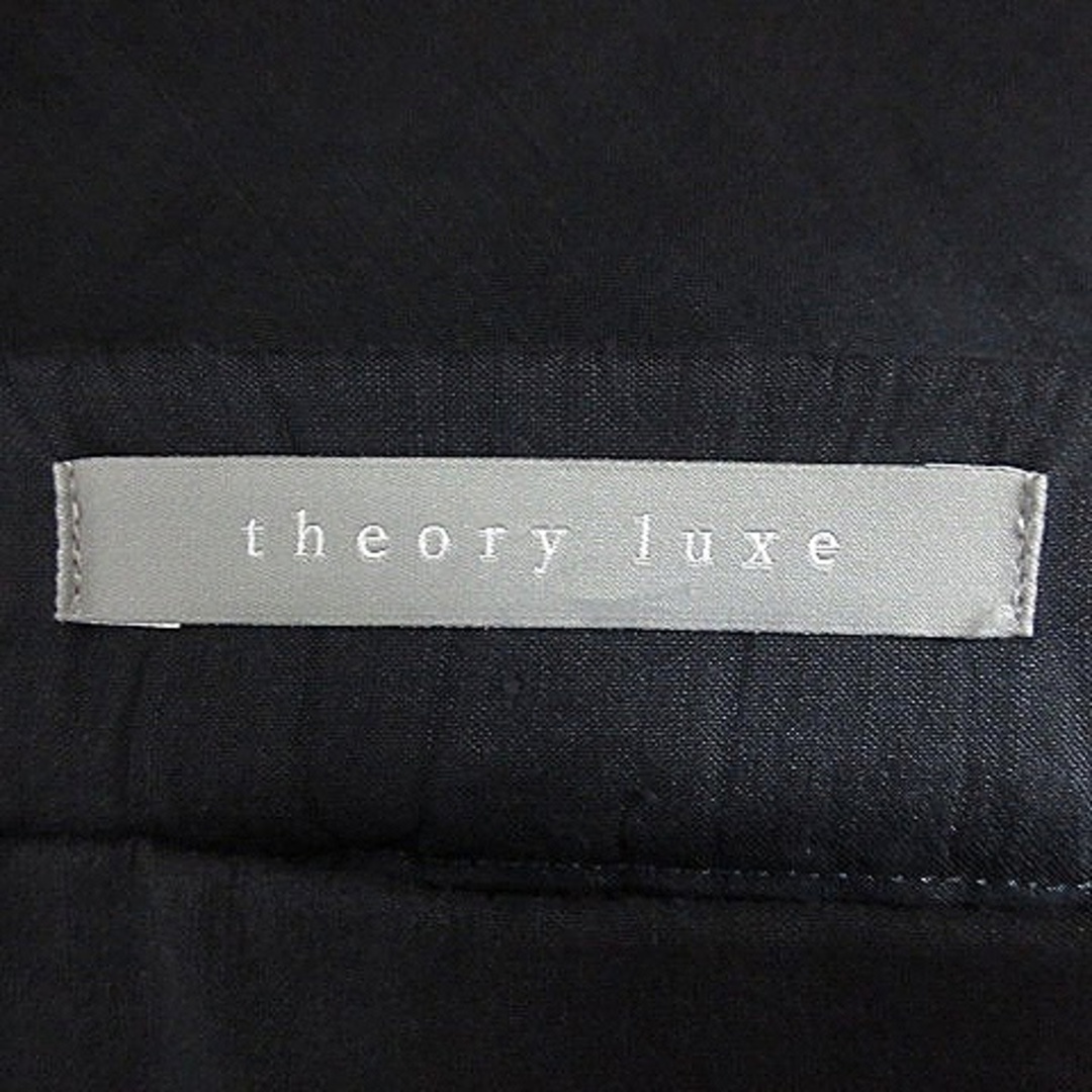 Theory luxe(セオリーリュクス)のセオリーリュクス スカート 台形 ひざ丈 麻 レーヨン 38 黒 レディースのスカート(ひざ丈スカート)の商品写真
