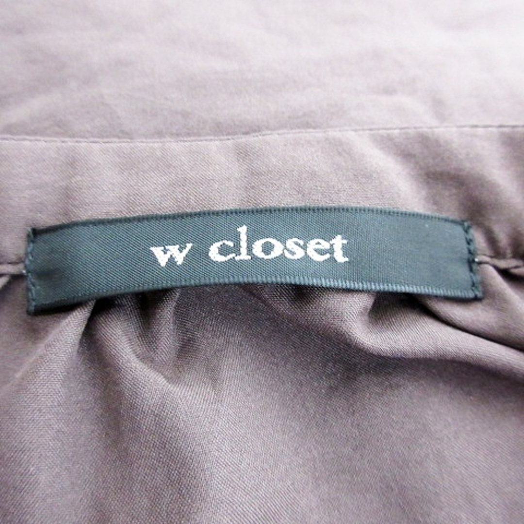 w closet(ダブルクローゼット)のダブルクローゼット ブラウス カットソー フレンチスリーブ クルーネック 茶 レディースのトップス(シャツ/ブラウス(半袖/袖なし))の商品写真