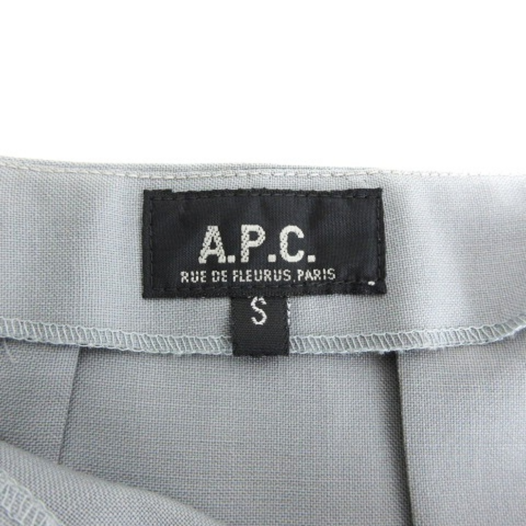 A.P.C(アーペーセー)のアーペーセー ミニスカート ボックスプリーツ サイドファスナー S グレー レディースのスカート(ミニスカート)の商品写真