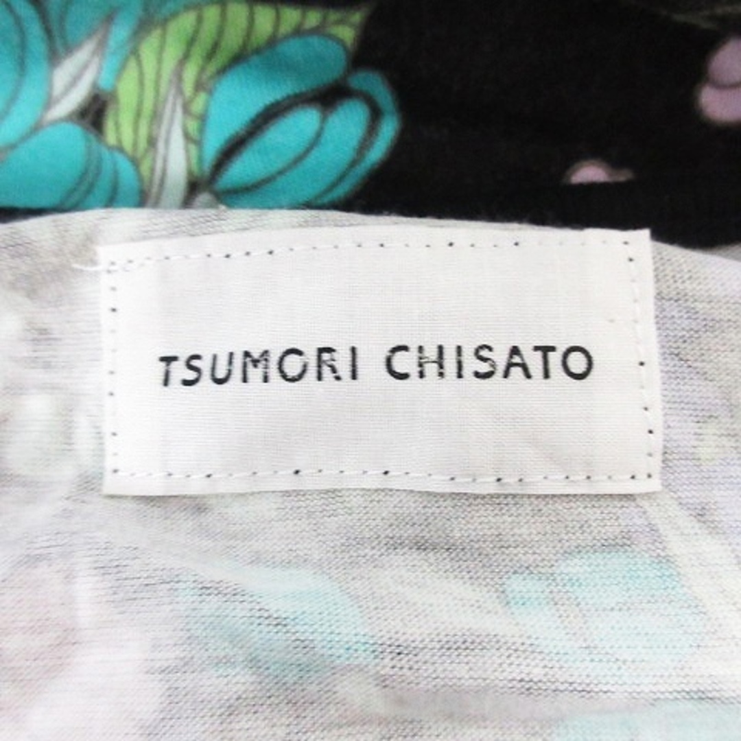 TSUMORI CHISATO(ツモリチサト)のツモリチサト カットソー 半袖 クルーネック コットン アンゴラ混 花柄 2 黒 レディースのトップス(カットソー(半袖/袖なし))の商品写真