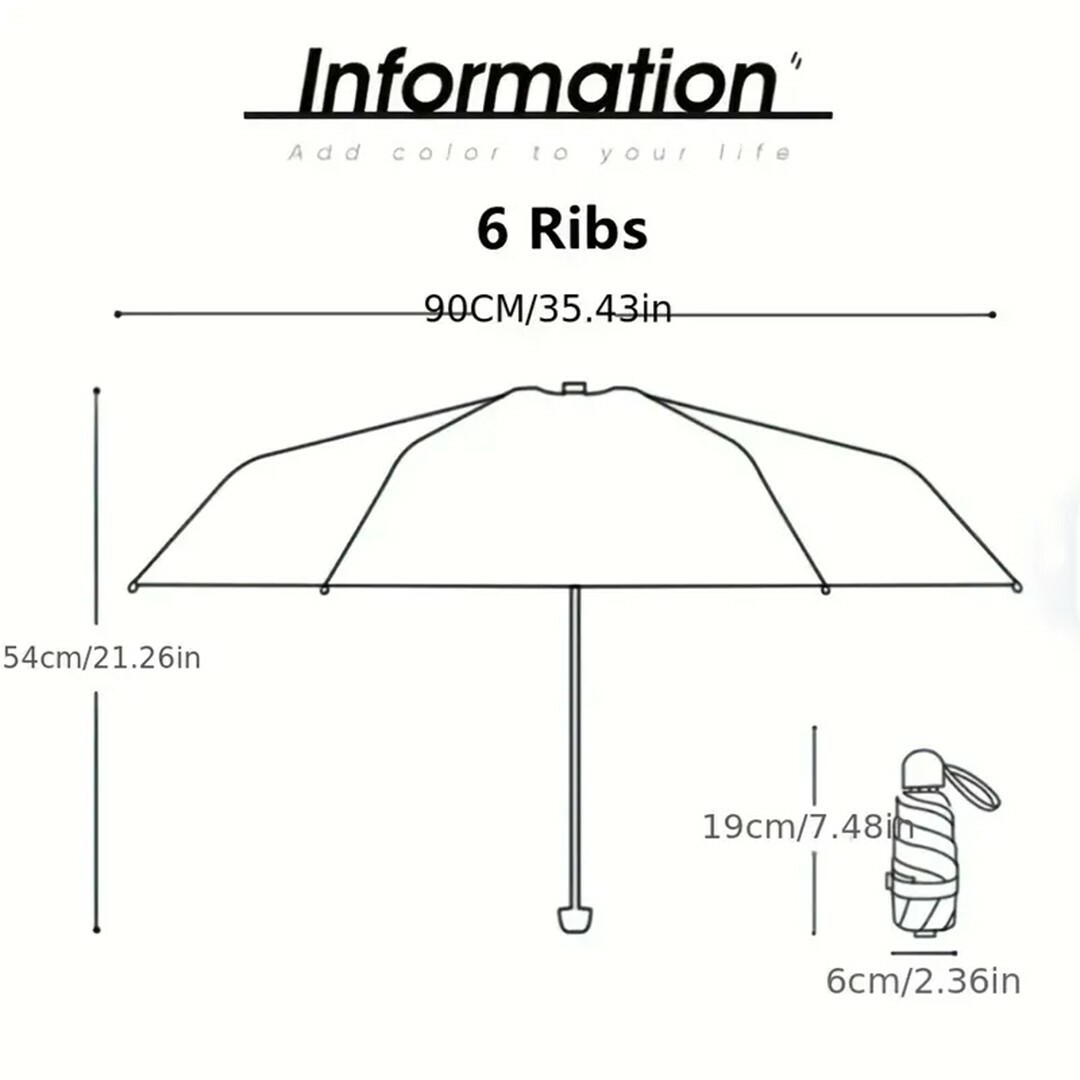 ブラック　折りたたみ傘　コンパクト　ケース付き　晴雨兼用　レディース　メンズ レディースのファッション小物(傘)の商品写真