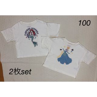 ディズニー(Disney)のアリエル　シンデレラ　Tシャツ　2枚　100(Tシャツ/カットソー)