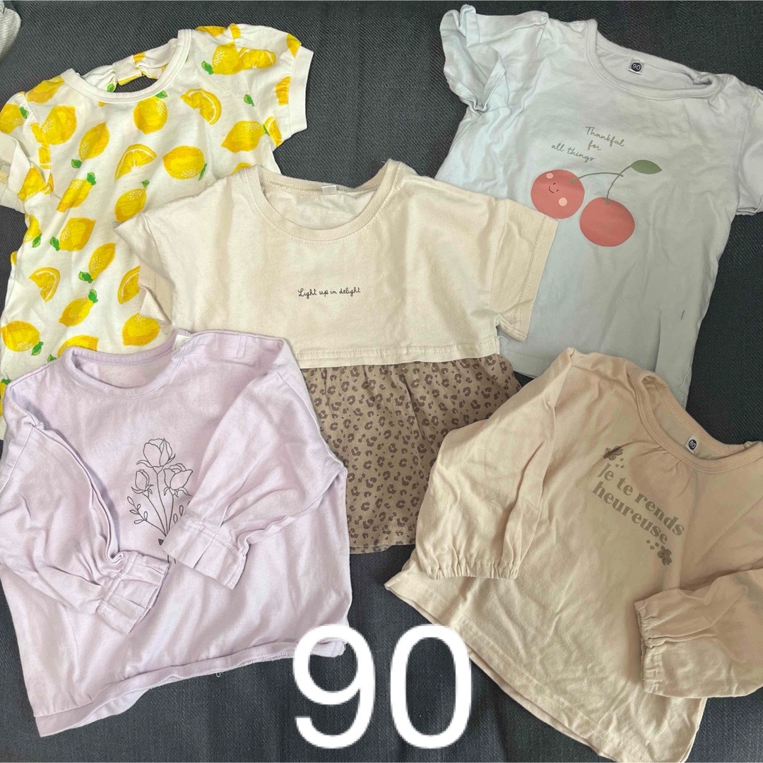 子供服 まとめ売り 80 90 キッズ/ベビー/マタニティのキッズ服女の子用(90cm~)(Tシャツ/カットソー)の商品写真