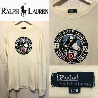 ポロラルフローレン(POLO RALPH LAUREN)の【美品レア】ポロ ラルフローレン プリント サーマルカットソー(Tシャツ/カットソー(七分/長袖))