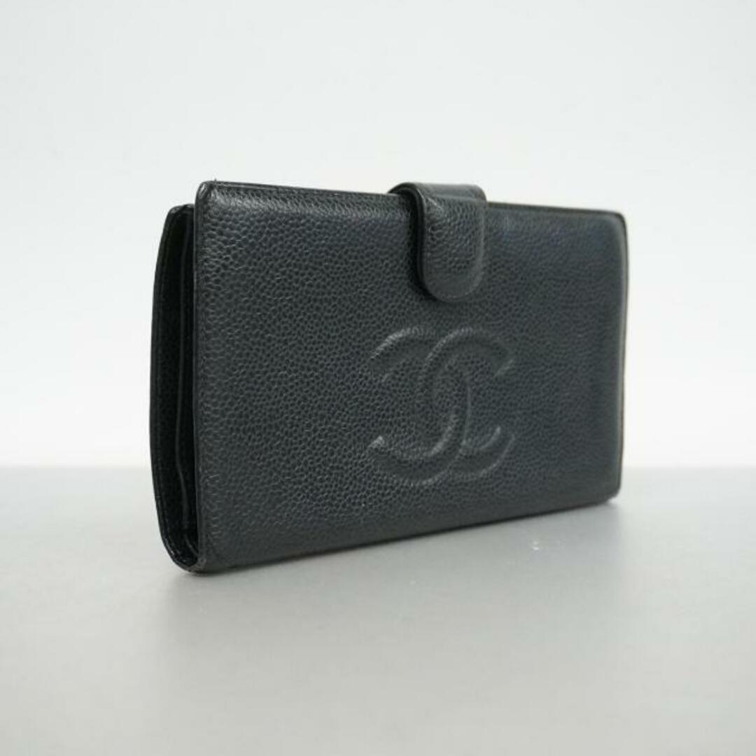 CHANEL(シャネル)の【4ge5691】シャネル 長財布/キャビアスキン/ブラック/ゴールド金具 【中古】 レディース レディースのファッション小物(財布)の商品写真