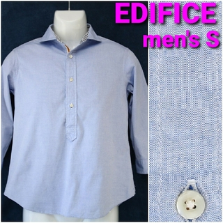 エディフィス(EDIFICE)のEDIFICE 七分袖プルオーバーシャツ メンズS カプリシャツ(シャツ)