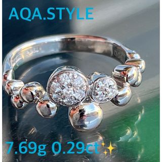 プラチナ950✨AQA.STYLE✨ダイヤデザインリング✨重量あり高級感あり❤️(リング(指輪))