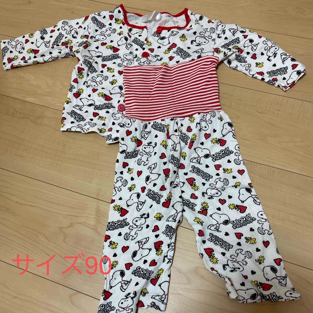 SNOOPY(スヌーピー)の【90】パジャマ キッズ/ベビー/マタニティのキッズ服女の子用(90cm~)(パジャマ)の商品写真