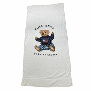 ラルフローレン(Ralph Lauren)の美品　Ralph Lauren ラルフローレン　大判タオル　ホワイト(タオル/バス用品)