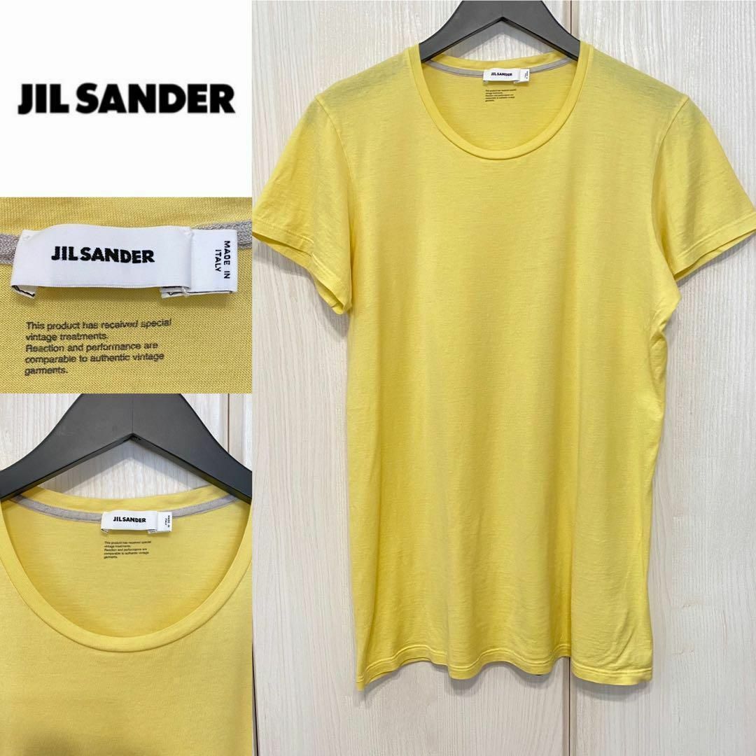 Jil Sander(ジルサンダー)の【定番ヘビロテ】JIL SANDER ジルサンダー プレーンTシャツ レディースのトップス(Tシャツ(半袖/袖なし))の商品写真