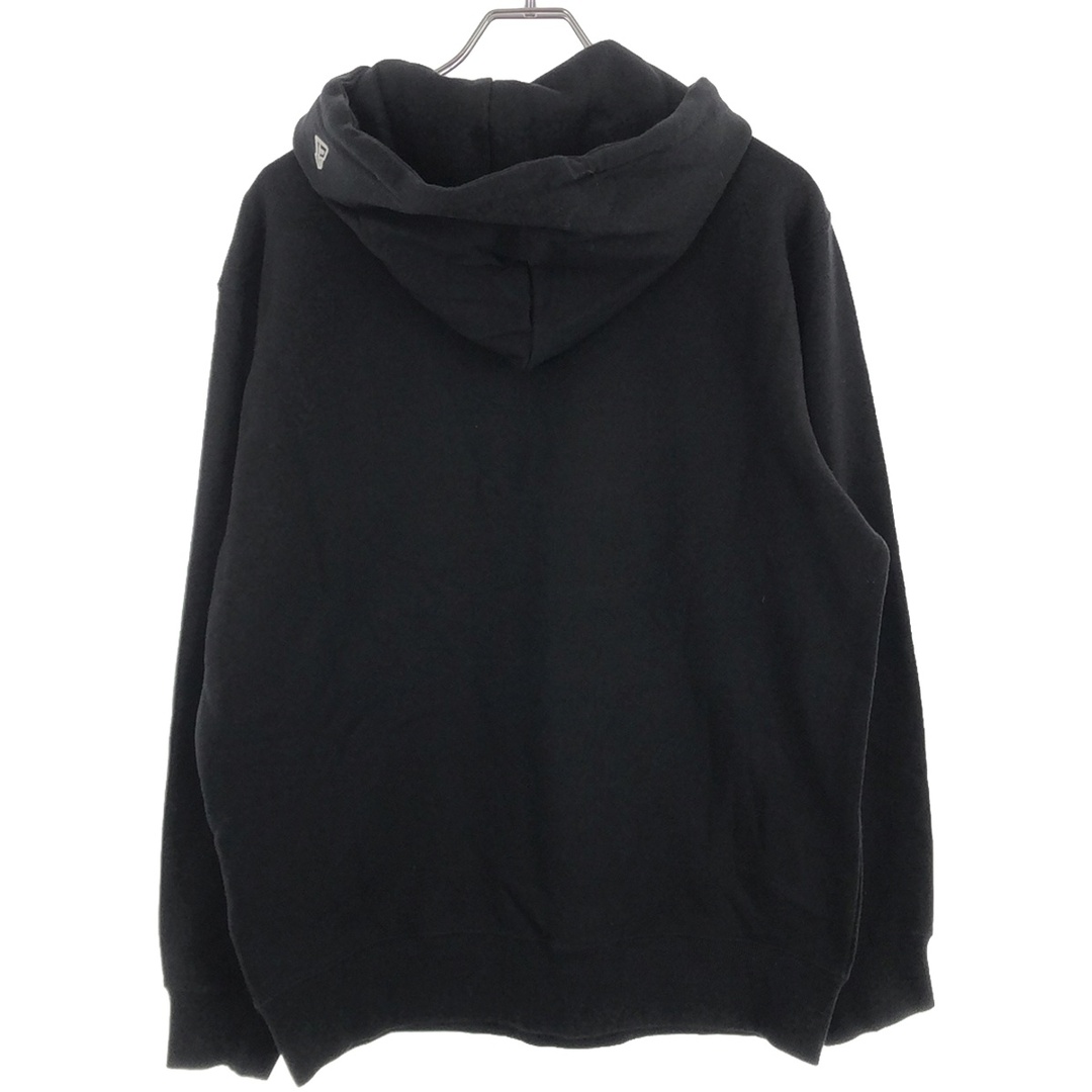 Yohji Yamamoto(ヨウジヤマモト)のYohji Yamamoto×New Era  ヨウジヤマモト ニューエラ 22AW YY LABEL LOGO HOODIE ロゴ刺繍プルオーバースウェットパーカー ブラック L HE-T94-088 メンズのトップス(パーカー)の商品写真