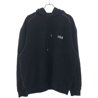 フィラ(FILA)のFILA×Y/Project フィラ×ワイプロジェクト 22SS ロゴ刺繍プルオー場スウェットパーカー ブラック L(パーカー)