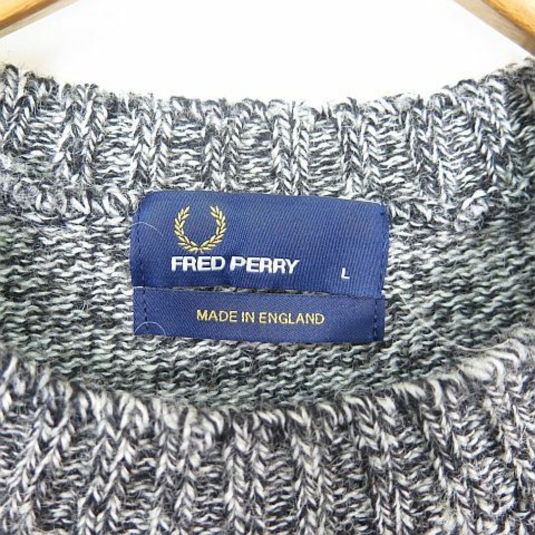 FRED PERRY(フレッドペリー)のフレッドペリー F3198  クルーネックセーター シェットランドウール L  メンズのトップス(ニット/セーター)の商品写真