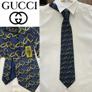 グッチ(Gucci)の【着回し優秀】GUCCI グッチ シルク ネクタイ ビット柄 9.5cm(ネクタイ)