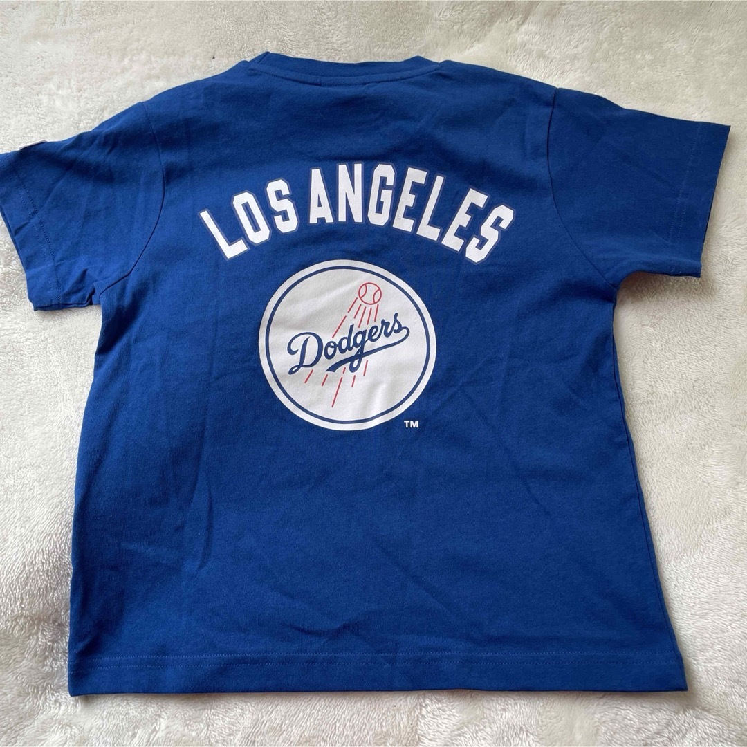 MLB(メジャーリーグベースボール)の130cm MLB ドジャース 大谷翔平 半袖 シャツ Tシャツ　青　刺繍キッズ キッズ/ベビー/マタニティのキッズ服男の子用(90cm~)(Tシャツ/カットソー)の商品写真