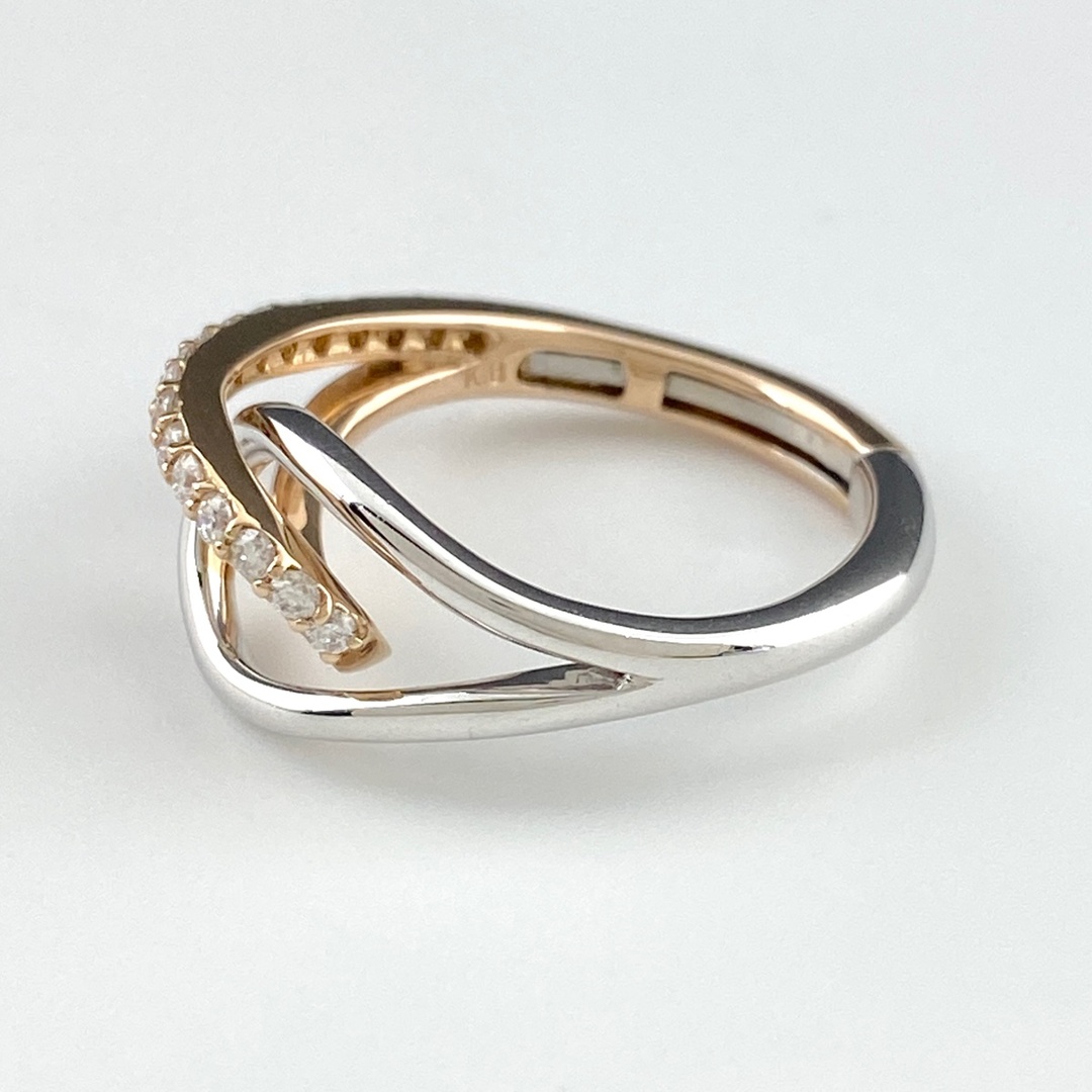メレダイヤ デザインリング K18 【中古】 レディースのアクセサリー(リング(指輪))の商品写真