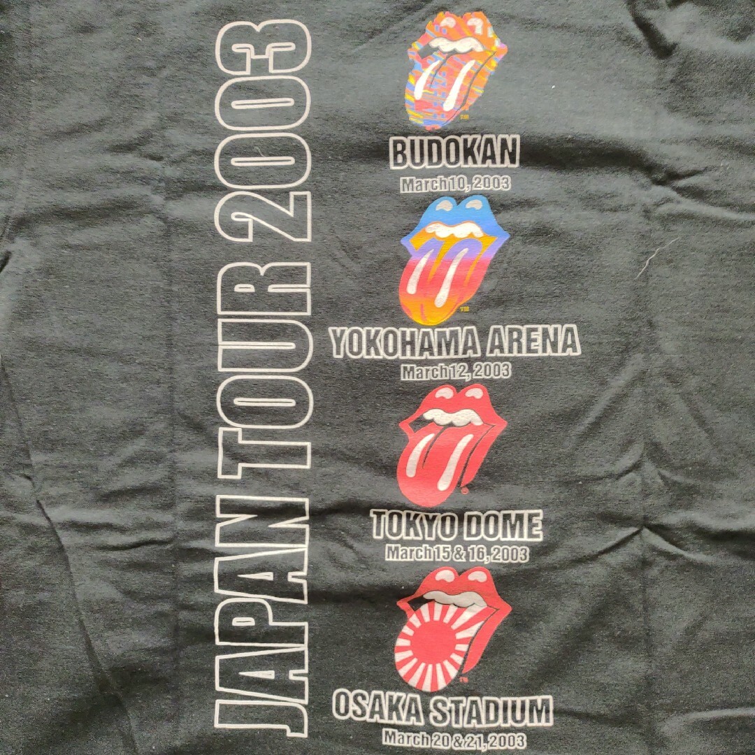 VINTAGE(ヴィンテージ)のローリングストーンズ LICKS JAPAN TOUR 2003 ブラック S メンズのトップス(Tシャツ/カットソー(半袖/袖なし))の商品写真