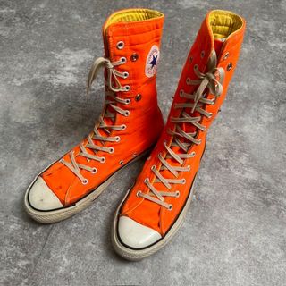 コンバース(CONVERSE)のCONVERSE 80's ALL STAR オールスター KNEE HI オレンジ/イエロー US7 ヴィンテージ スニーカー USA製(スニーカー)