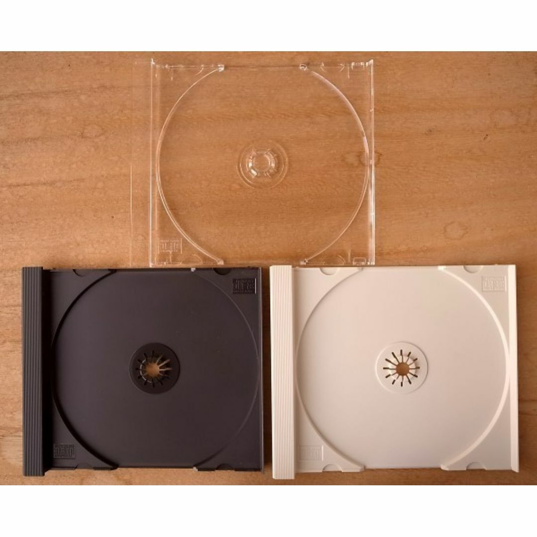 ワイドCDケース2枚 厚さ12mm トレイ色はクリア、黒、白 エンタメ/ホビーのCD(その他)の商品写真