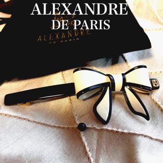 アレクサンドルドゥパリ(Alexandre de Paris)のアレクサンドルドゥパリ　上品♡リズレ♡テンダリーリボンロングバレッタ♡バイカラー(バレッタ/ヘアクリップ)