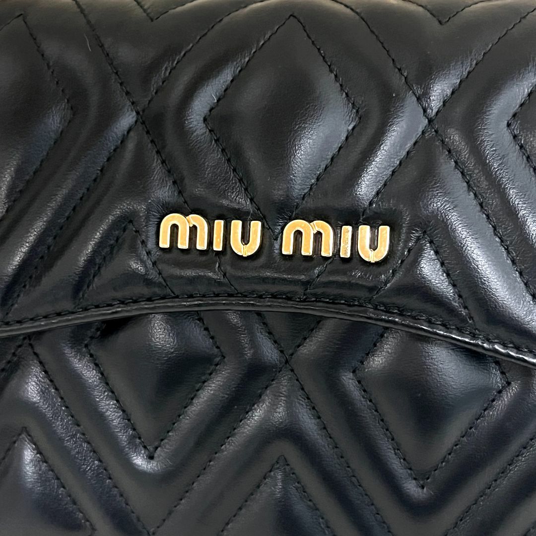 miumiu(ミュウミュウ)の極美品　ミュウミュウ　バッグ　ソフトカーフ　ミニ　ショルダー　斜め掛け レディースのバッグ(ショルダーバッグ)の商品写真