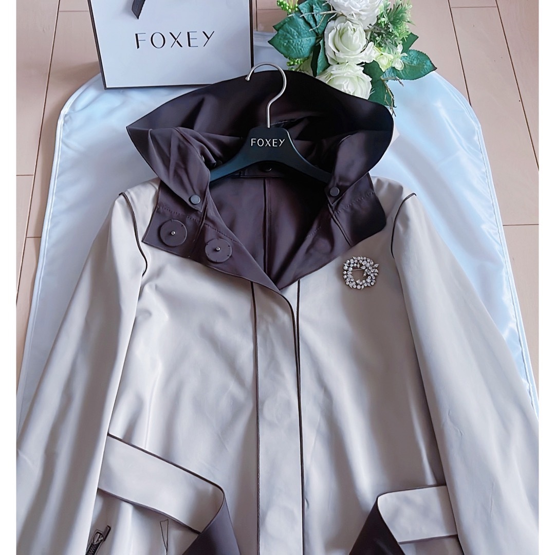 FOXEY リバーシブルトレンチコート40 極美品 Rene FOXEY リバーシブルトレンチコート40 極美品 Rene