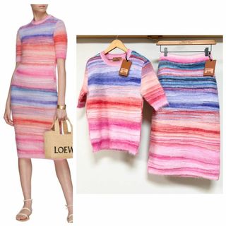 ミッソーニ(MISSONI)のタグ付き MISSONI 23AW スラブ入りモヘアニットスカート セットアップ(ロングワンピース/マキシワンピース)