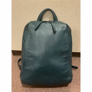 マザーハウス(MOTHERHOUSE)の【マザーハウス】カゼマトウ バックパック L グリーニッシュブルー 本革レザー(リュック/バックパック)