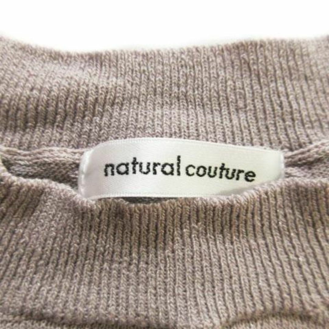 natural couture(ナチュラルクチュール)のナチュラルクチュール ニット セーター 長袖 透け感 220422AH12A レディースのトップス(ニット/セーター)の商品写真