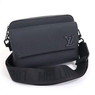 ルイヴィトン(LOUIS VUITTON)の【LOUIS VUITTON】ルイヴィトン アエログラム ファストライン･メッセンジャー ノワール レザー M22482 RFID/ik0196(メッセンジャーバッグ)