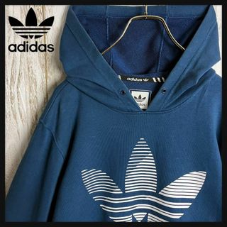 アディダス(adidas)の【定番デザイン】アディダス☆トレフォイルロゴパーカー 人気Lサイズ カラー(パーカー)