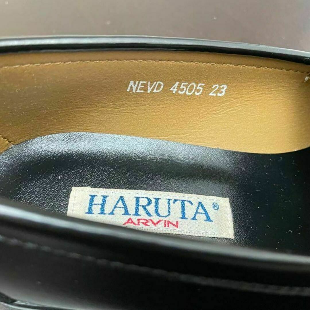 HARUTA(ハルタ)のHARUTA　ハルタ　ローファー　23　EEE　美品　黒　幅広 レディースの靴/シューズ(ローファー/革靴)の商品写真