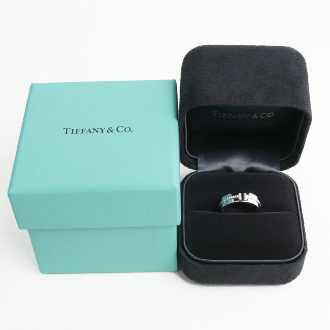 Tiffany & Co.(ティファニー)のTIFFANY&Co. ティファニー K18WG ホワイトゴールド T TWO ワイド ダイヤ リング・指輪 60150930 ダイヤモンド 10号 7.1g レディース【中古】【美品】 レディースのアクセサリー(リング(指輪))の商品写真