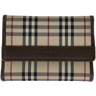 バーバリー(BURBERRY)のバーバリー チェック柄 三つ折り 財布 レディース 【中古】(財布)