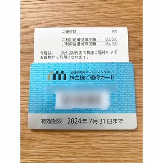 イセタン(伊勢丹)の【限度額80万円】三越伊勢丹 株主優待カード(ショッピング)