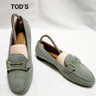 トッズ(TOD'S)のTOD’S トッズ ビジュー ローファー ドライビングシューズ 34(ローファー/革靴)