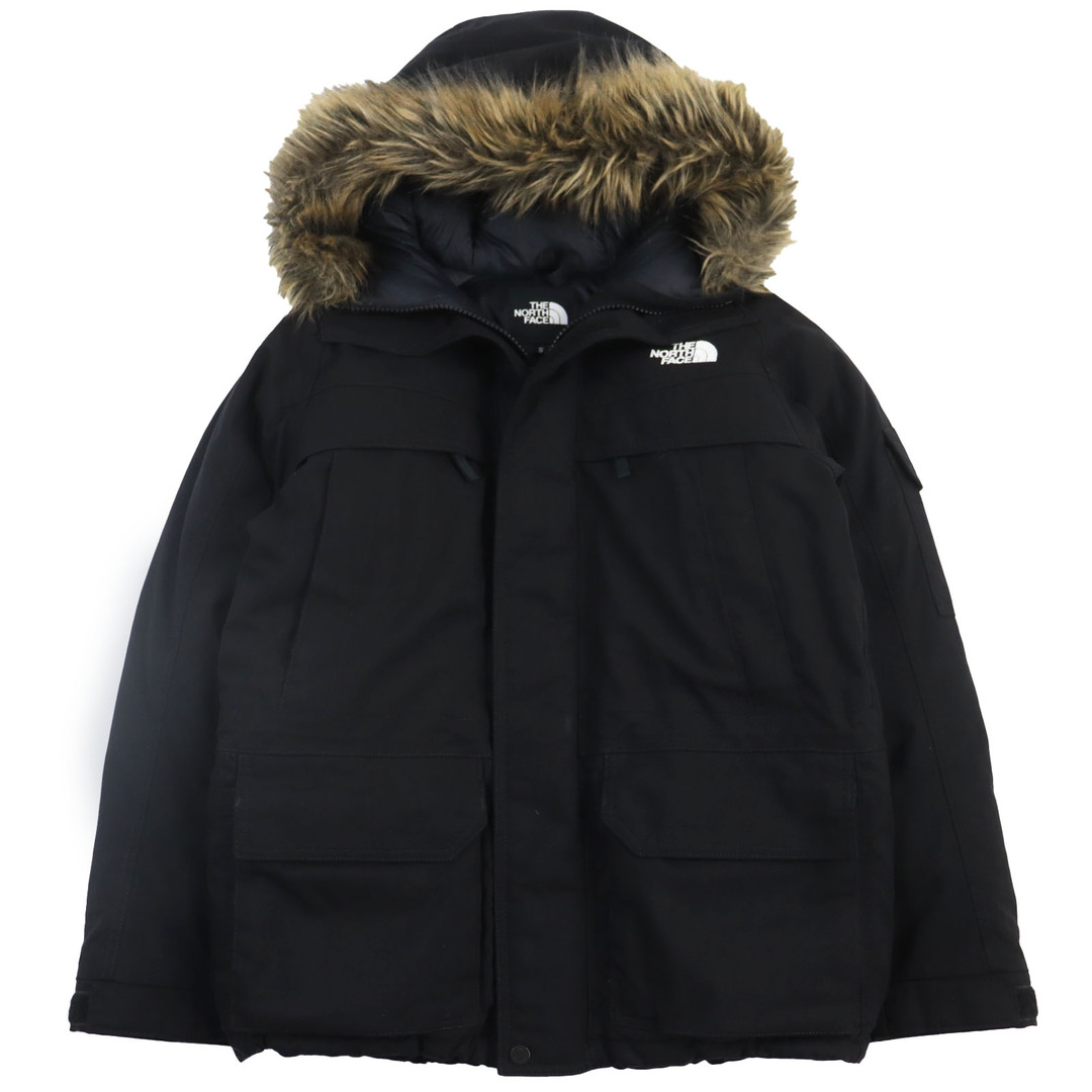 THE NORTH FACE(ザノースフェイス)の美品●THE NORTH FACE ザ・ノースフェイス ND91734 Mcmurdo Parka マクマードパーカー ファー付き ロゴ刺繍入り フーデッドダウンジャケット ブラック S 正規品 メンズ メンズのジャケット/アウター(ダウンジャケット)の商品写真