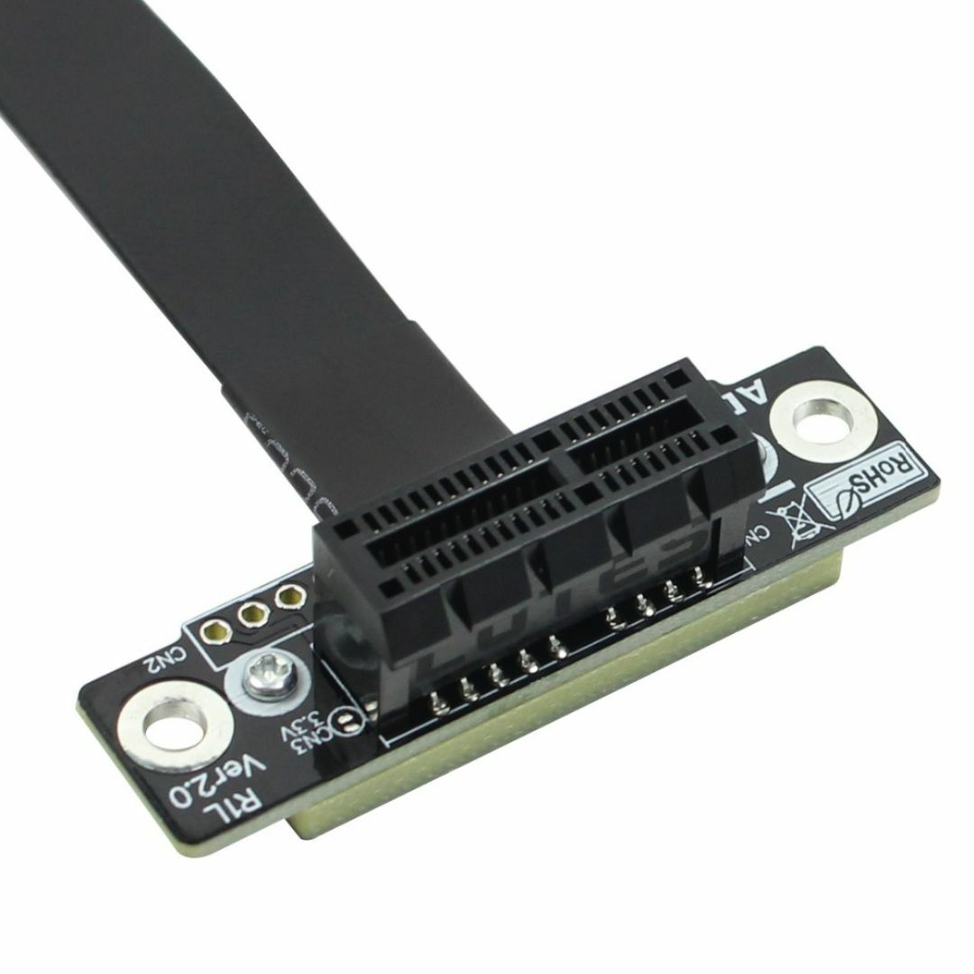 PCI-Express PCIe 延長ケーブル 両端90度 未使用スロット再活用 スマホ/家電/カメラのPC/タブレット(PCパーツ)の商品写真